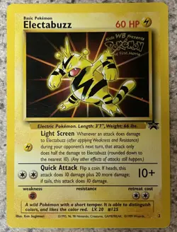 1999 Pokemon The First Movie Black Star Promo #2 Electabuzz - Image 1