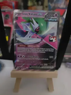 Iron Valiant Ex Pokemon Prize Pack Series 5 Promo Pokemon Card NM/LP Play Stamp - Image 1