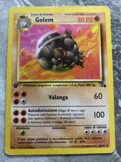 Pokemon TCG - Golem - 36/62 - Uncommon 1st Edition - Fossil - WOTC - Italian - Image 1