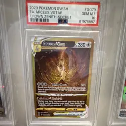 Pokemon 2023 Arceus VSTAR GG70/GG70 Crown Zenith GG Holo Full Art PSA 10 - Image 1