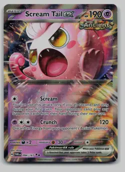 Scream Tail ex 094/167 Double Rare Twilight Masquerade Pokemon Holo Near Mint - Image 1