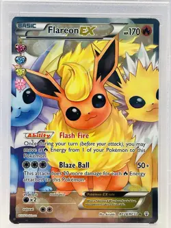 2016 POKEMON XY GENERATION RADIANT COLLECTION #RC28/RC32 FLAREON EX FA PSA 7 - Image 2