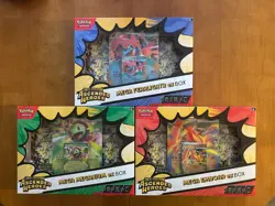 Pokemon TCG Mega Evolution Ascended Heroes Meganium, Feraligatr, Emboar ex boxes - Image 1