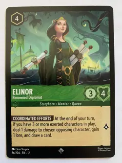 Disney Lorcana Wilds Unknown Elinor Renowned Diplomat #86/204 Non Foil - Image 1
