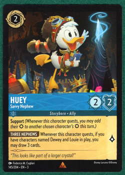 Huey - Savvy Nephew - Into the Inklands #145 - Disney Lorcana TCG Card - Image 1