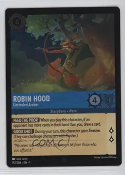 2023 Lorcana - The First Chapter 1 Foil Super Rare Robin Hood Unrivaled Archer - Image 1