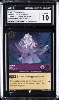 2023 DISNEY LORCANA #41/204 ELSA - SNOW QUEEN CGC 10 GEM MINT - Image 1