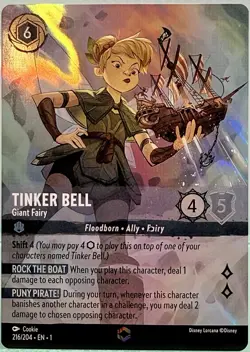 Disney Lorcana Enchanted Tinker Bell - Giant Fairy (First Chapter) 216/204 - Image 1