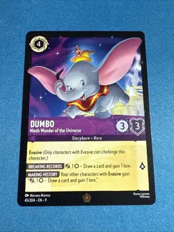 DUMBO NINTH WONDER OF THE UNIVERSE 45/204 Disney Lorcana TCG Fabled Legendary - Image 1