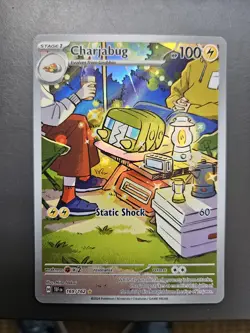 Pokemon TCG Charjabug 169/162 Temporal Forces Illustration Rare Card Near Mint - Image 1
