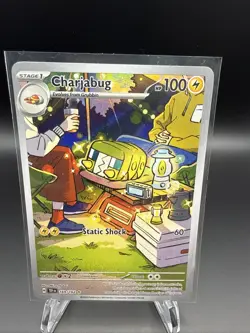 Pokemon TCG Charjabug 169/162 Temporal Forces Illustration Rare Card - Image 1