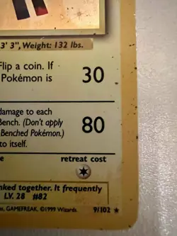 Pokemon Magneton Rare Holo Vintage Base Set WOTC TCG Trading Card Damaged 9/102 - Image 4