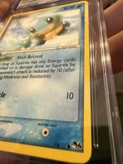 CGC 10 Gem MINT Squirtle 14/17 Pop Series 4 Pokemon Card *scratch on slab* - Image 4