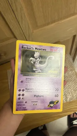 Pokemon TCG Rocket's Mewtwo Oversized JUMBO Winner Promo Card - Image 1