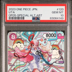 PSA10 One Piece Card Game Japanese Uta Special Art Secret Parallel R OP02-120 - Image 4