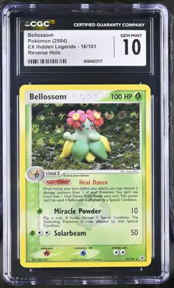 CGC 10 Bellossom 2004 EX Hidden Legends 16/101 Reverse Holo Pokemon Card - Image 1