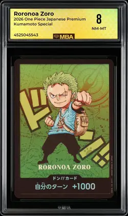 2026 One Piece Japanese Premium Kumamoto Special Roronoa Zoro 8 MBA 8 - Image 1
