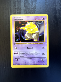 Pokemon Drowzee 49/102 1st Edition Shadowless Base Set Card Unplayed Near Mint - Image 1