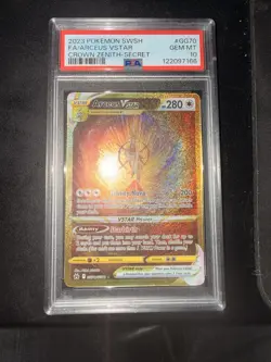 2023 Pokemon SWSH Crown Zenith Secret #GG70 Arceus VSTAR PSA 10 GEM MINT - Image 1