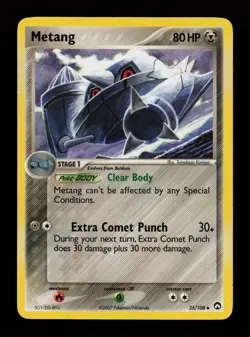 Metang 35/108 Tomokazu Komiya Uncommon Power Keepers Pokemon Cards - Image 1