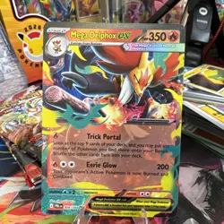 Mega Delphox ex 008/084 Pitch Black English Unreleased Pokemon Card NM/M - Image 1