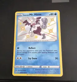 Pokemon TCG Galarian Mr. Mime Shining Fates Holo Card SV020/SV122 - Image 1