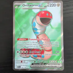 Pokemon Card Orthworm Ex 162/142 Stellar Crown Super Rare NM - Image 1