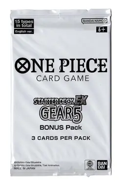 One Piece Starter Deck EX Gear 5 Bonus Pack SEALED English 3 Cards Luffy OP - Image 1