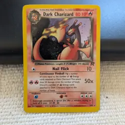 Dark Charizard Pokemon Card Team Rocket 4/82 Holo Rare WOTC 2000 LP English - Image 1