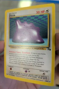 1995 POKEMON DITTO 18/62 FOSSIL SET PRE OWNED USED CARD - Image 3