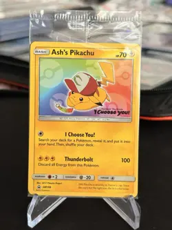 Pokemon TCG Sealed Ash's Pikachu SM108 Promo Trading Card Near Mint English New - Image 1