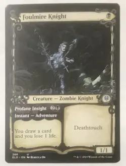 *showcase FOULMIRE KNIGHT / PROFANE INSIGHT Throne of Eldraine MTG Magic NM - Image 1