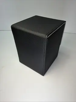 Card Deck Box with Display Window, Hold 120 Cards - Magnetic Close - Black - Image 4