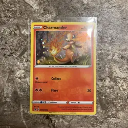Charmander SWSH092 HD Galaxy Swirl Holo Bleed Black Star Promo Card NM - Image 1