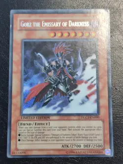 Yu-Gi-Oh! SECRET RARE CARD GORZ THE EMISSARY OF DARKNESS DLG1-EN000 VLP - Image 1