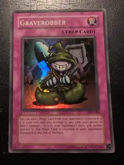 Yu-Gi-Oh! SUPER RARE CARD GRAVEROBBER PSV-008 1996 VINTAGE PRINT NM/VLP - Image 1