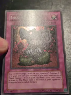 Yu-Gi-Oh! SUPER RARE CARD GRAVEROBBER PSV-008 1996 VINTAGE PRINT NM/VLP - Image 2