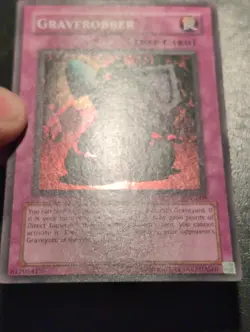 Yu-Gi-Oh! SUPER RARE CARD GRAVEROBBER PSV-008 1996 VINTAGE PRINT NM/VLP - Image 3