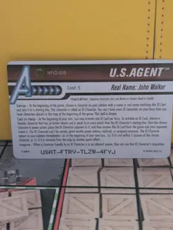 NFID-009 U.S.AGENT ID CARD Nick Fury Agent of S.H.I.E.L.D Marvel Heroclix - Image 2