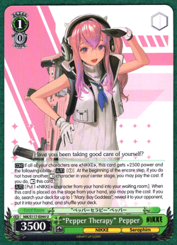 "Pepper Therapy" Pepper - GoV: Nikke NIK/S117-E044 U - Weiss Schwarz TCG Card - Image 1