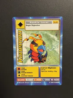 Digimon Kunemon Tb-02 Taco Bell Promo Card 2000 - Image 1