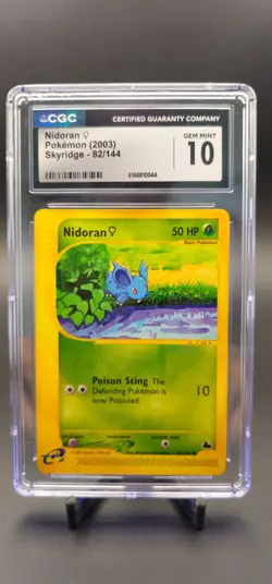 (POP 23) CGC 10 GEM MINT 2003 Pokemon Skyridge Nidoran 82/144 E-reader Card - Image 1