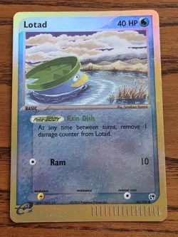 Lotad Reverse Holo - 2003 Pokemon TCG Card EX Sandstorm 66/100 - LP - Image 1