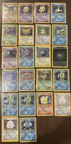 Vintage Pokemon Card Collection Holos LP-MP Lot of 22 - Image 1