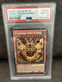 2024 YU-GI-OH! BLTR #EN051 LGNDRY EXODIA INCRNT 1ST EDITION PSA 10 - Image 1