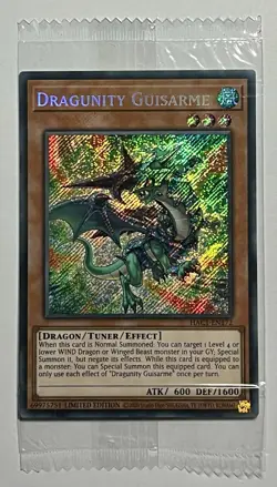 Dragunity Guisarme HAC1-EN172 •SEALED• Promo Secret Rare Hidden Arsenal YuGiOh - Image 1