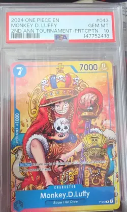 Monkey.D.Luffy (2nd Anniversary Stamped Promo) P-043 One Piece Promotion... - Image 1
