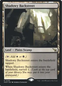 MTG Shadowy Backstreet Normal NM Murders at Karlov Manor Magic 268 - Image 1
