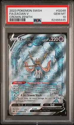 Pokemon Crown Zenith Zacian V GG48/GG70 Galarian Gallery PSA 10 - Image 1