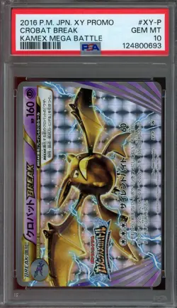 Pokemon Japanese Crobat BREAK XY-P Kamex Mega Battle Promo Holo PSA 10 GEM MINT - Image 1